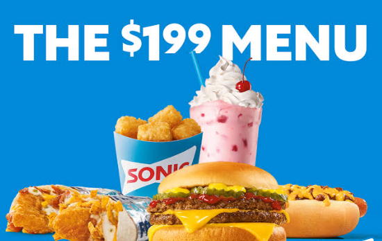 sonic menu with prices
